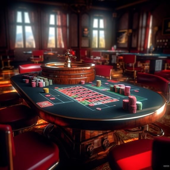 Baccarat table layout and card shoe